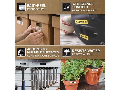 DYMO D1 12mm 1pk, Hvit/Sort (S0720610)