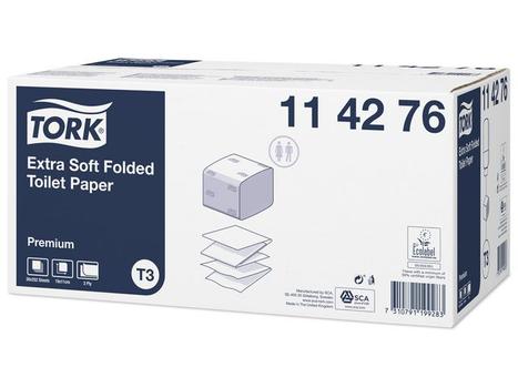 TORK Toiletpapir Tork Premium T3 19x11cm Hvid 2-lags Krt/ 30x252 (114276)