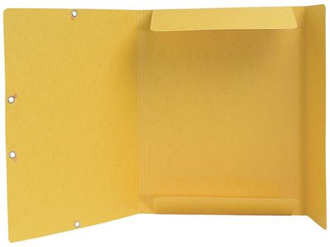 EXACOMPTA Strikkmappe EXACOMPTA A4 3 kl 400g gul (55509E*25)