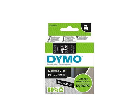 DYMO D1 12mm tape white/ black (S0720610 $DEL)