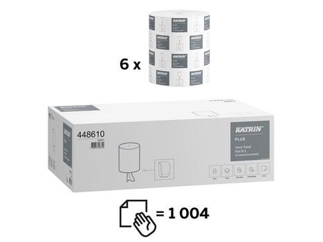 KATRIN Tørkerull KATRIN Plus M 2L u/hylse 167m (448610*6)