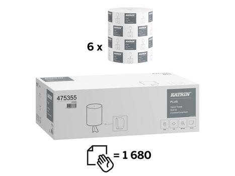 KATRIN Tørkerull KATRIN Plus M 1L u/hylse 280m (475355*6)