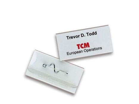 DURABLE Navneskilt DURABLE 30x60mm m/nål (8006-19*100)