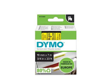 DYMO Märktejp 19mm svart/gul (45808               )