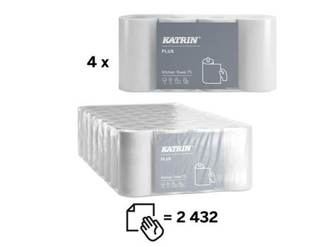 KATRIN Kjøkkenrull KATRIN Plus 75 2L 21m (4) (225960*8)