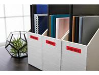 DYMO D1 12mm 1pk, Sort/Rod (S0720570)