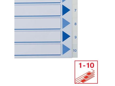 ESSELTE Indices PP A4 1-10 white (100135*10)