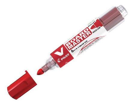 PILOT Whiteboardpenn PILOT V-Board M rund rød (WBMA-VBM-M-R-BG*10)