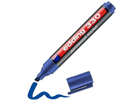 EDDING Merkepenn EDDING 330 skrå blå (4-330003*10)