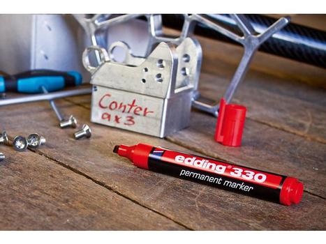 EDDING Merkepenn EDDING 330 skrå blå (4-330003*10)