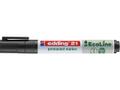 EDDING 21 EcoLine Permanent Marker Bullet Tip 1.5-3mm Line Black (Pack 10) - 4-21001 (4-21001)