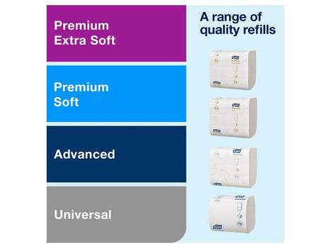 TORK 556000 dispenser toiletpapirark T3 hvid (556000)