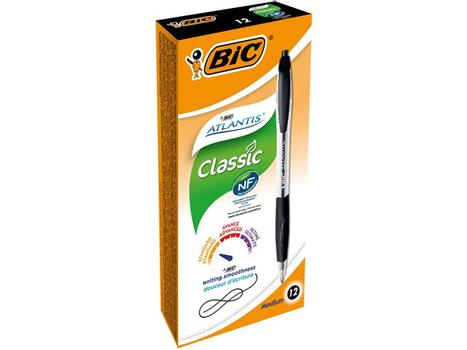 BIC Atlantis kuglepen 0,32mm sort (8871321*12)