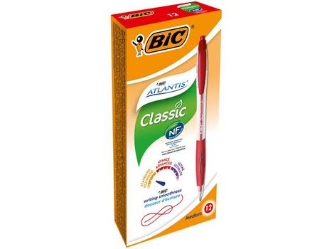 BIC Atlantis clic kulpenna röd (8871331*12)