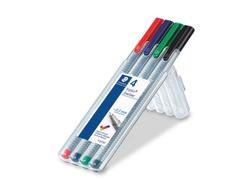 STAEDTLER 334-SB4 TRIPLUS FINELINER 4 COLORS IN A BOX ISO 554