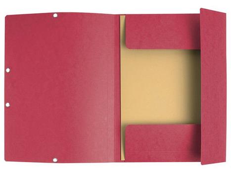 EXACOMPTA Strikkmappe EXACOMPTA A4 3 kl 355g rød (55305E*10)