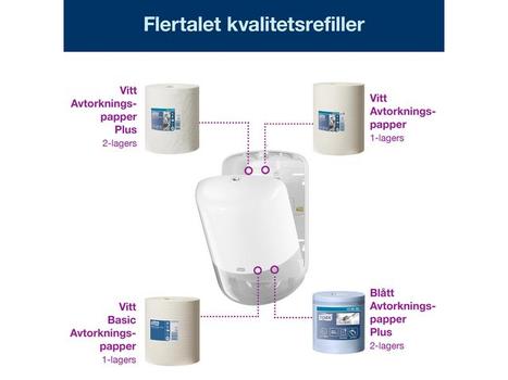 TORK 559000 Centerfeed M2 dispenser hvid (559000)