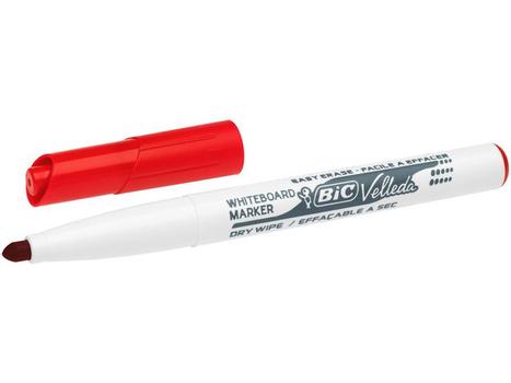 BIC Whiteboardpenn BIC Velleda 1741 rund rød (9581691*12)