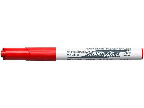 BIC Whiteboardpenn BIC Velleda 1741 rund rød (9581691*12)