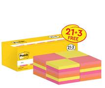 POST-IT Notatblokk POST-IT 76x76 neon ass (24)