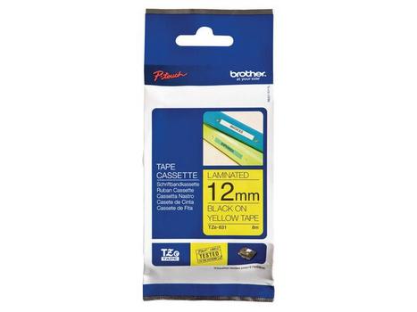 P-TOUCH Tape BROTHER TZe-631 12mmx8m sort/gul (777751)