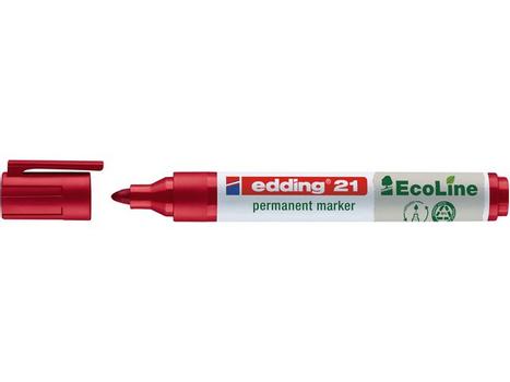 EDDING Merkepenn EDDING 21 EcoLine rund rød (4-21002)