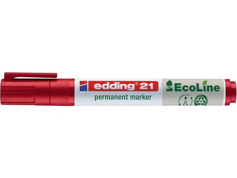 EDDING Merkepenn EDDING 21 EcoLine rund rød (4-21002)