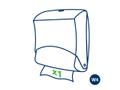 TORK Dispenser Tork Top-Pak W4 Hvid/ turkis 394x427x206mm (654000)
