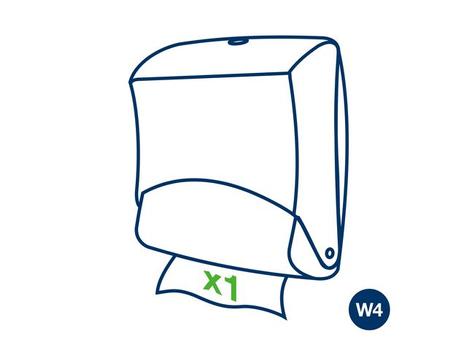 TORK Dispenser Tork Top-Pak W4 Hvid/ turkis 394x427x206mm (654000)