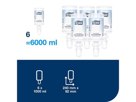 TORK Skumsåpe TORK mild parfymert S4 1L (520501*6)