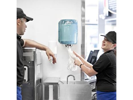 TORK Dispenser Tork Centerfeed W2 Hvid/ turkis 447x328x302mm (653000)