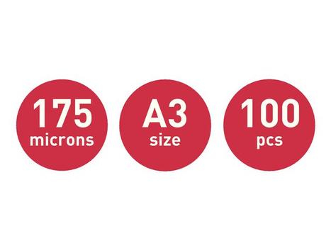 LEITZ Lamination pouch A3 UDT175 mic. Box/100 (74900000)