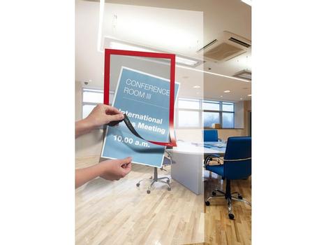 DURABLE Ramme DURAFRAME A4 magnet rød (2) (4872-03)