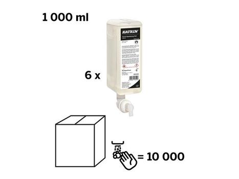 KATRIN hånddesinfektion gel 84,3% alkohol 6x1L 101030 (89346)