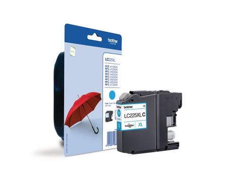 BROTHER LC-225XL ink cartridge cyan high capacity 1200 pages 1-pack (LC225XLC)