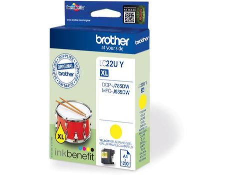BROTHER LC-22UY Ink cartridge yellow 1200 pages for DCP-J785DW and MFC-J985DW (LC22UY)