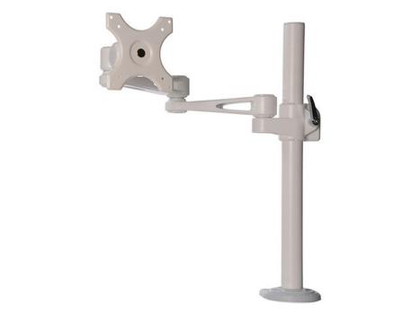 KENSON Bordfeste Enkel Arm Singel , Hvit , m/ Klemmefeste (10041WH)