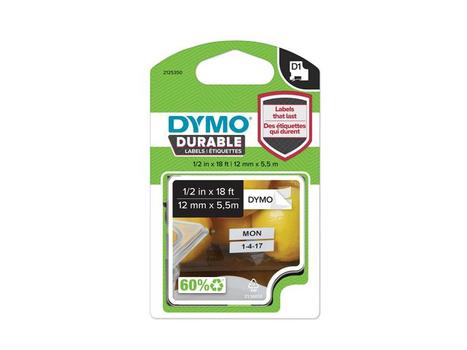 DYMO D1 Durable 12 mm x 5,5 M, Black on White (1978364)