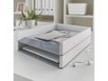 LEITZ WOW Brievenbakje Duokleur A4 Wit, Grijs 26,7 x 33,6 x 4,9 cm (53611001)