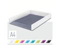 LEITZ WOW Brievenbakje Duokleur A4 Wit, Grijs 26,7 x 33,6 x 4,9 cm (53611001)