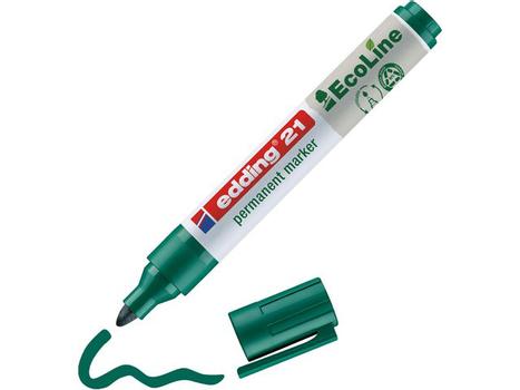 EDDING Merkepenn EDDING 21 EcoLine rund grønn (4-21004)