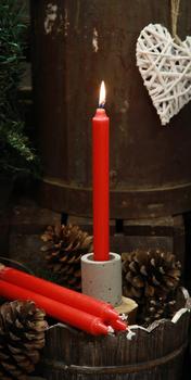 Diana Lys Kronelys DIANA stearin rød 9 timer (8) (D2324812401)