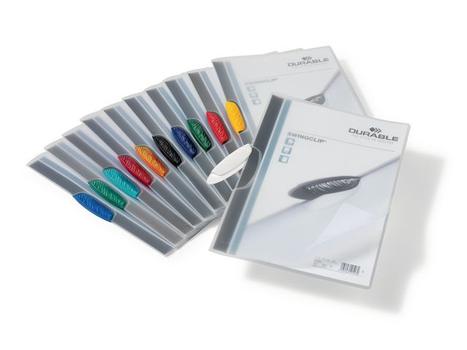 DURABLE Klemmappe SWINGCLIP A4 30 ark hvit (2260-02*25)