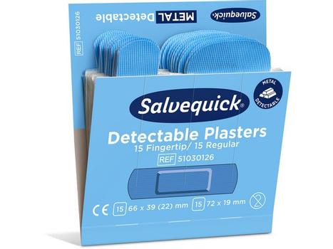 SALVEQUICK Plaster SALVEQUICK detectable blå (30x6) (51030126)