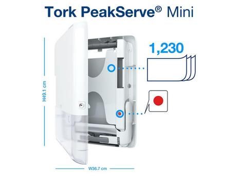 TORK Dispenser TORK H5 PeakServe Mini Hvid (552550)