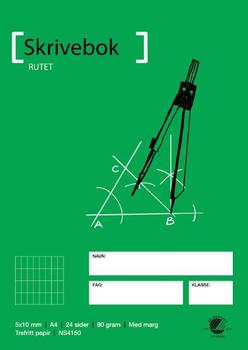 EMO Skrivebok A4 80g 24bl 5x10 rutet (354052*20)