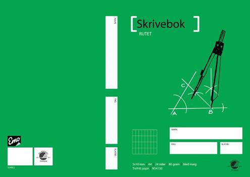 EMO Skrivebok A4 80g 24bl 5x10 rutet (354052*20)