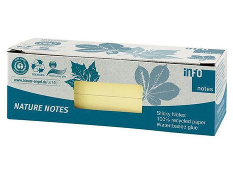 info Notatblokk INFO 40x50 resirk gul (12) (5653-11BOX)