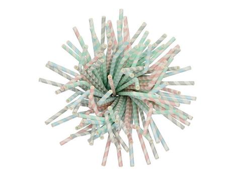 PAPSTAR Sugerør PAPSTAR 22cm striper (100) (88331)