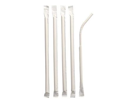 PAPSTAR Sugerør papir enkeltpk. 20cm m/bøy (100) (88629*10)